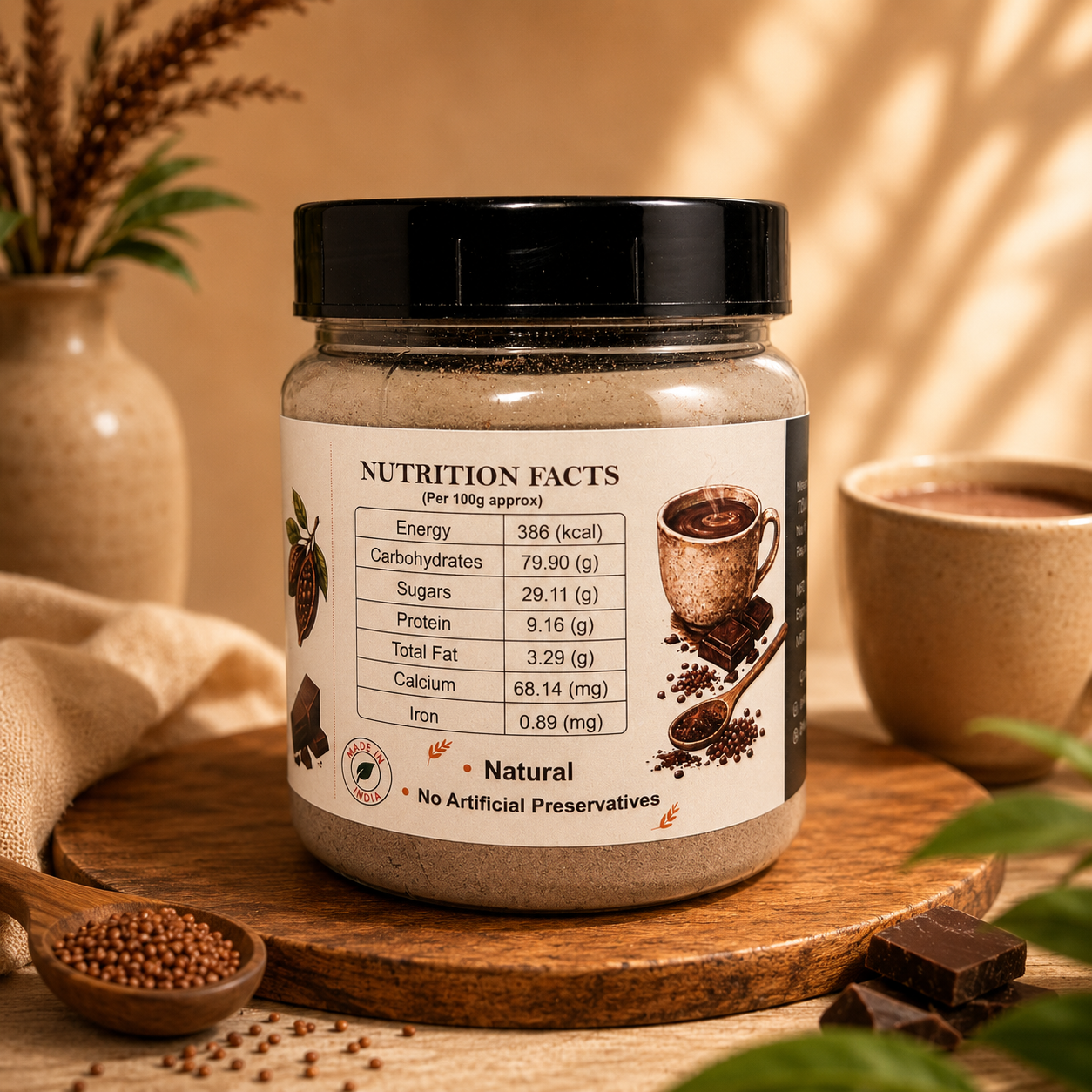 Ragi Hot Chocolate Mix